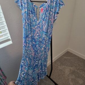 Lilly Pulitzer Pink and Blue Kids One Piece